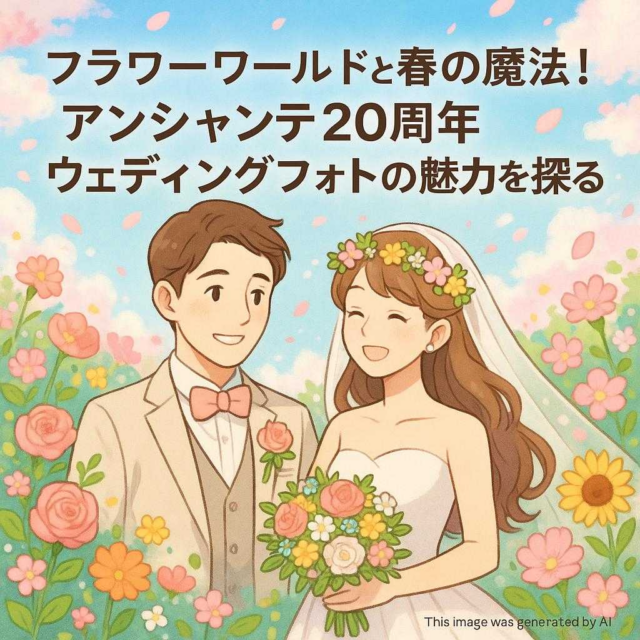 フラワーワールドと春の魔法！アンシャンテ20周年ウェディングフォトの魅力を探る