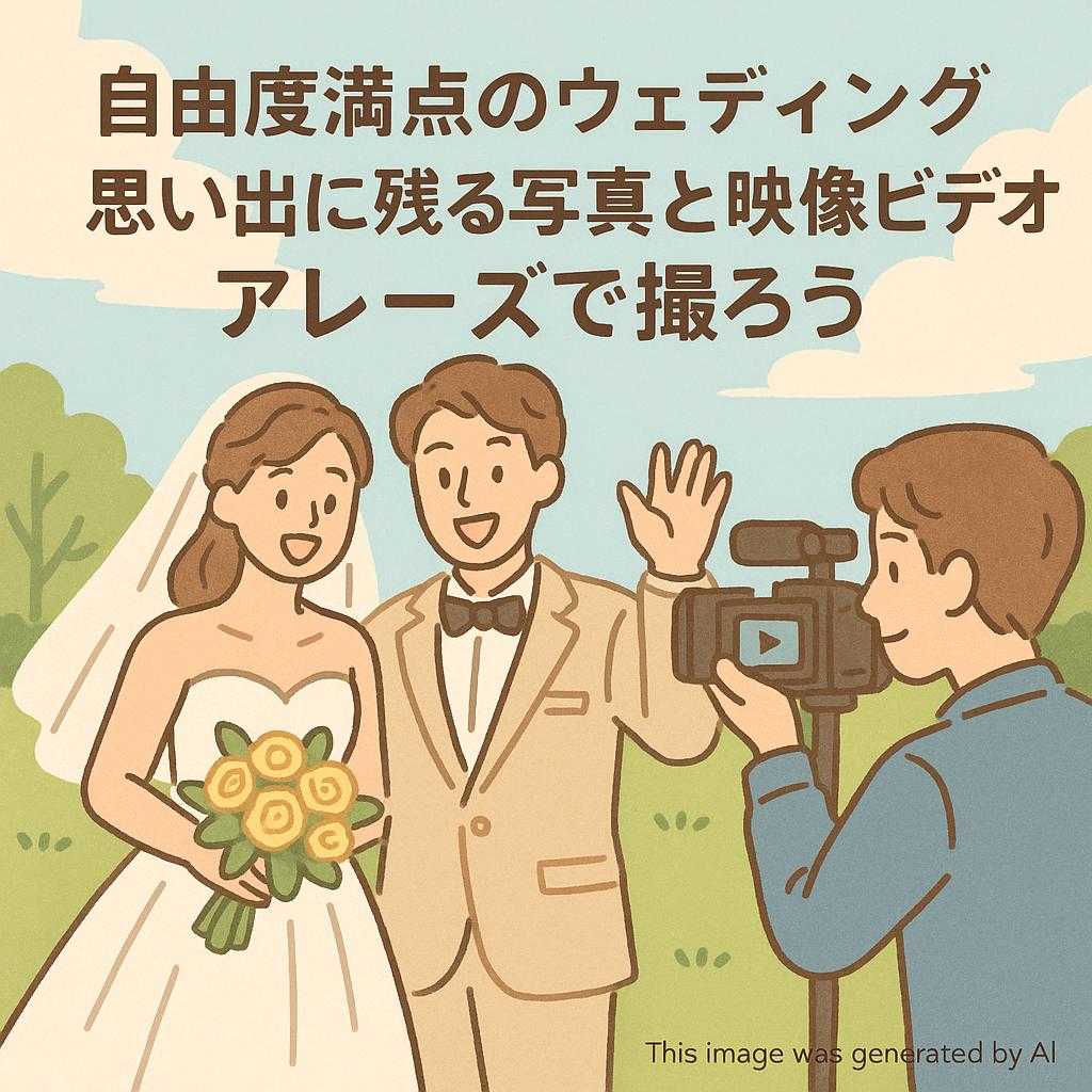 自由度満点のウェディング・思い出に残る写真と映像ビデオをアレーズで撮ろう
