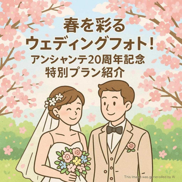春を彩るウェディングフォト！アンシャンテ20周年記念特別プラン紹介