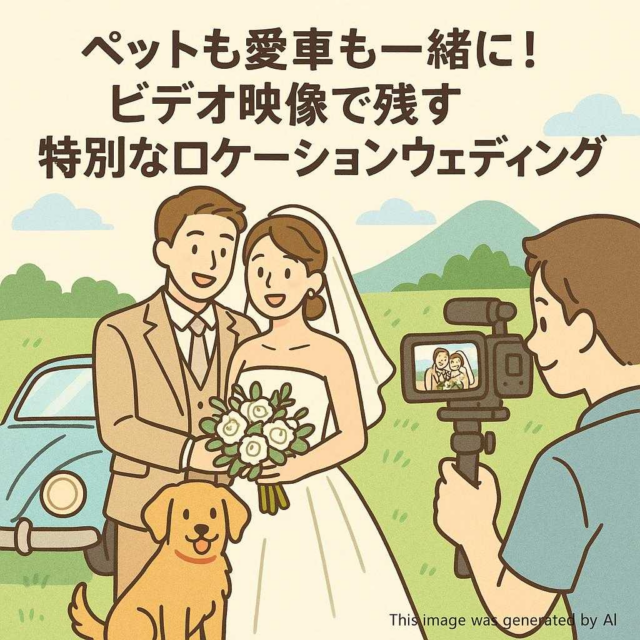 ペットも愛車も一緒に！ビデオ映像で残す特別なロケーションウェディング