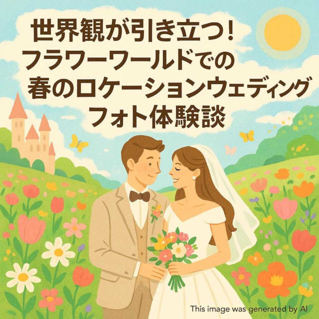 世界感が引き立つ！フラワーワールドでの春のロケーションウェディングフォト体験談