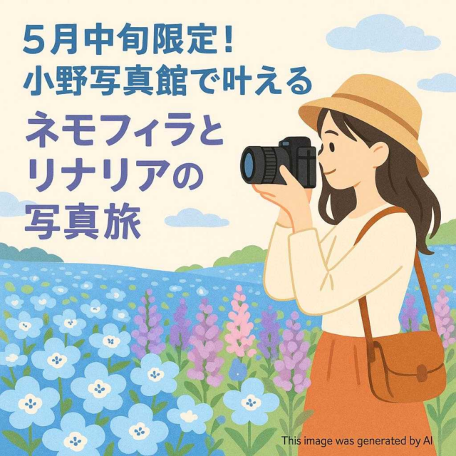 ５月中旬限定！小野写真館で叶えるネモフィラとリナリアの写真旅
