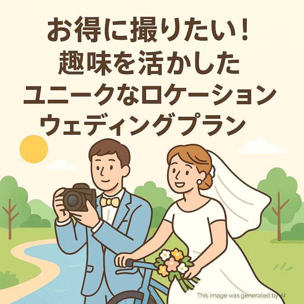 お得に撮りたい！趣味を活かしたユニークなロケーションウェディングプラン