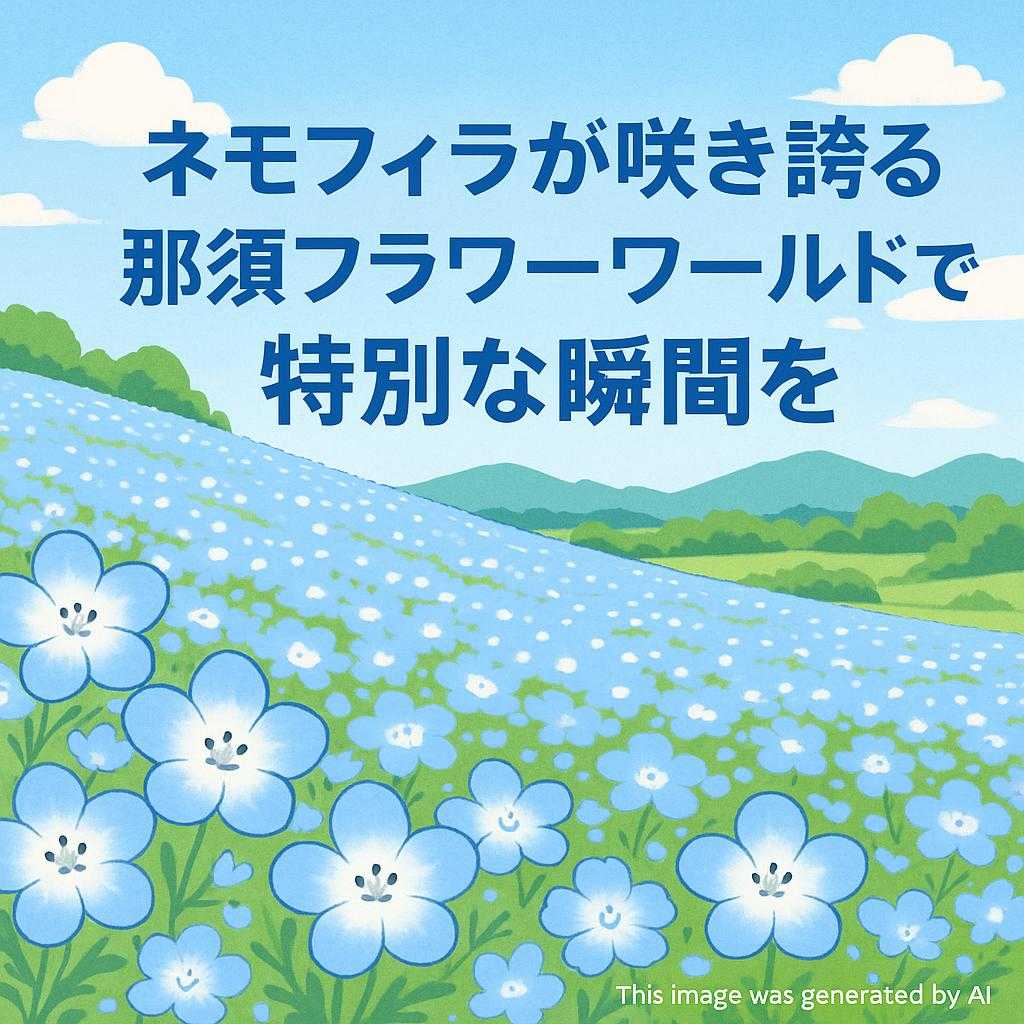 ネモフィラが咲き誇る那須フラワーワールドで特別な瞬間を