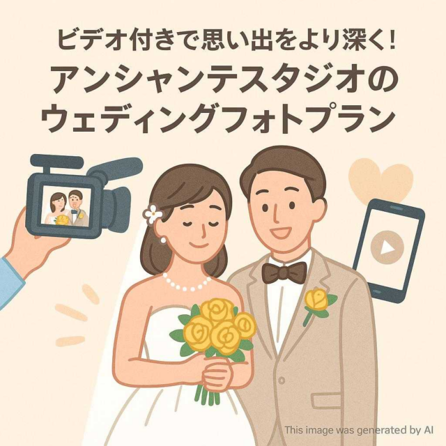 ビデオ付きで思い出をより深く！アンシャンテスタジオのウェディングフォトプラン