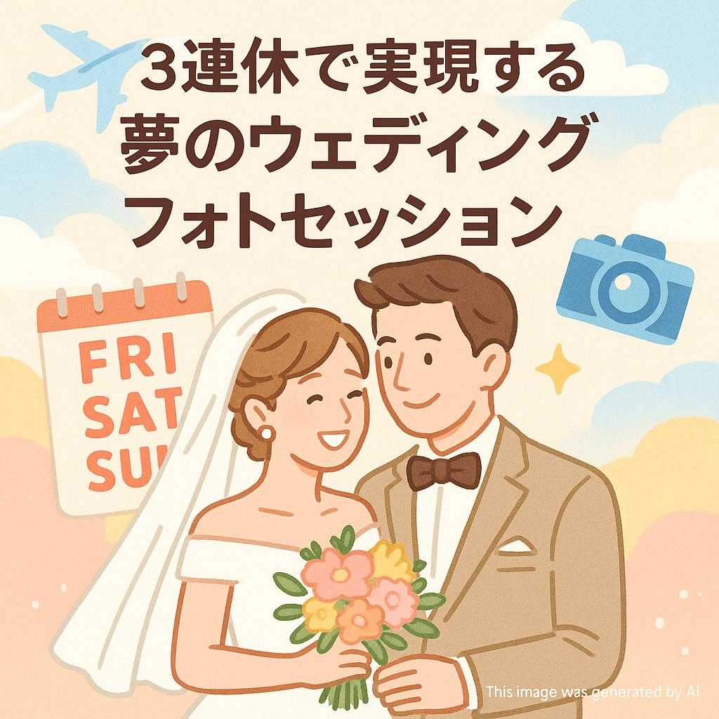 3連休で実現する夢のウェディングフォトセッション