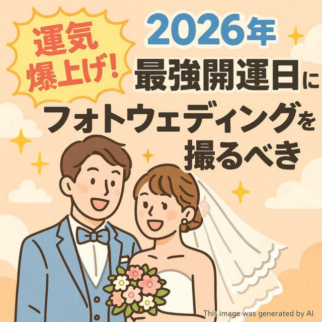 運気爆上げ！2026年「最強開運日」にフォトウェディングを撮るべき