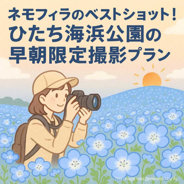 ネモフィラのベストショット！ひたち海浜公園の早朝限定撮影プラン