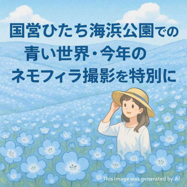 国営ひたち海浜公園での青い世界・今年のネモフィラ撮影を特別に