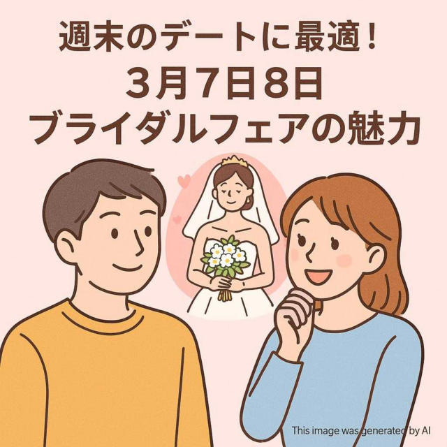 週末のデートに最適！3月7日8日ブライダルフェアの魅力