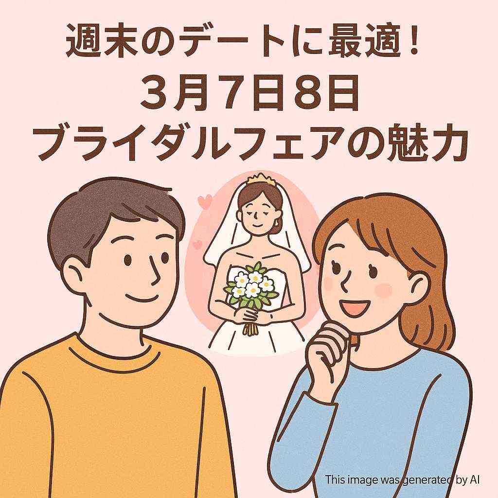 週末のデートに最適！3月7日8日ブライダルフェアの魅力