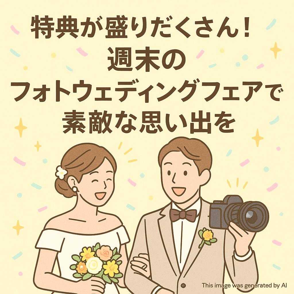 特典が盛りだくさん!週末のフォトウェディングフェアで素敵な思い出を