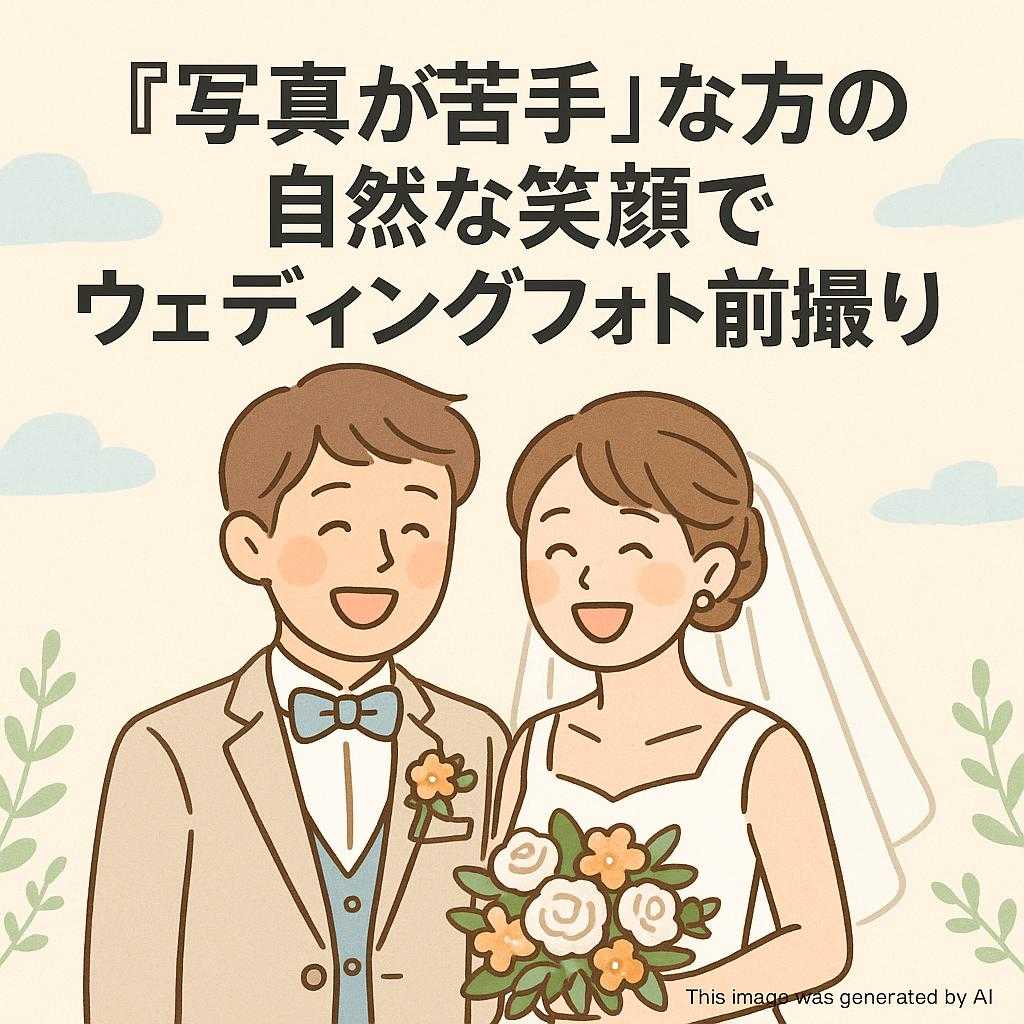 『写真が苦手』な方の自然な笑顔でウェディングフォト前撮り