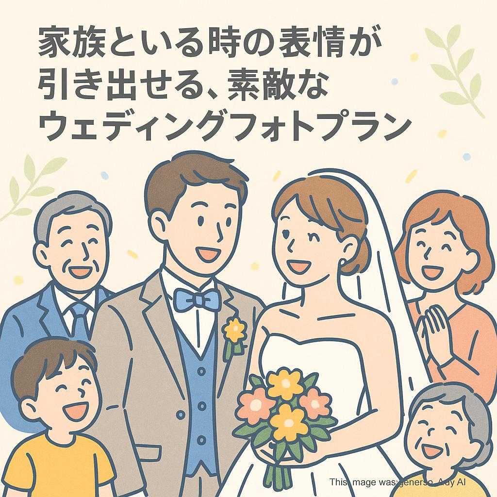 家族といる時の表情が引き出せる、素敵なウェディングフォトプラン