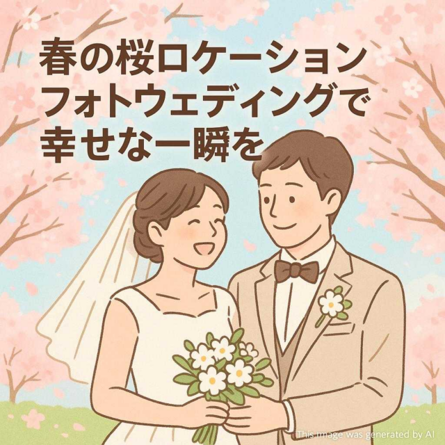 春の桜ロケーションフォトウェディングで幸せな一瞬を