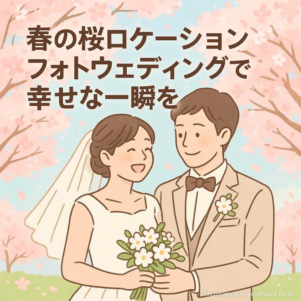 春の桜ロケーションフォトウェディングで幸せな一瞬を