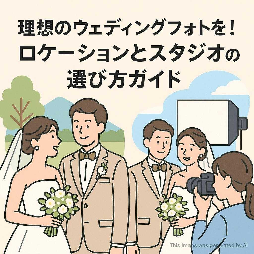 理想のウェディングフォトを！ロケーションとスタジオの選び方ガイド