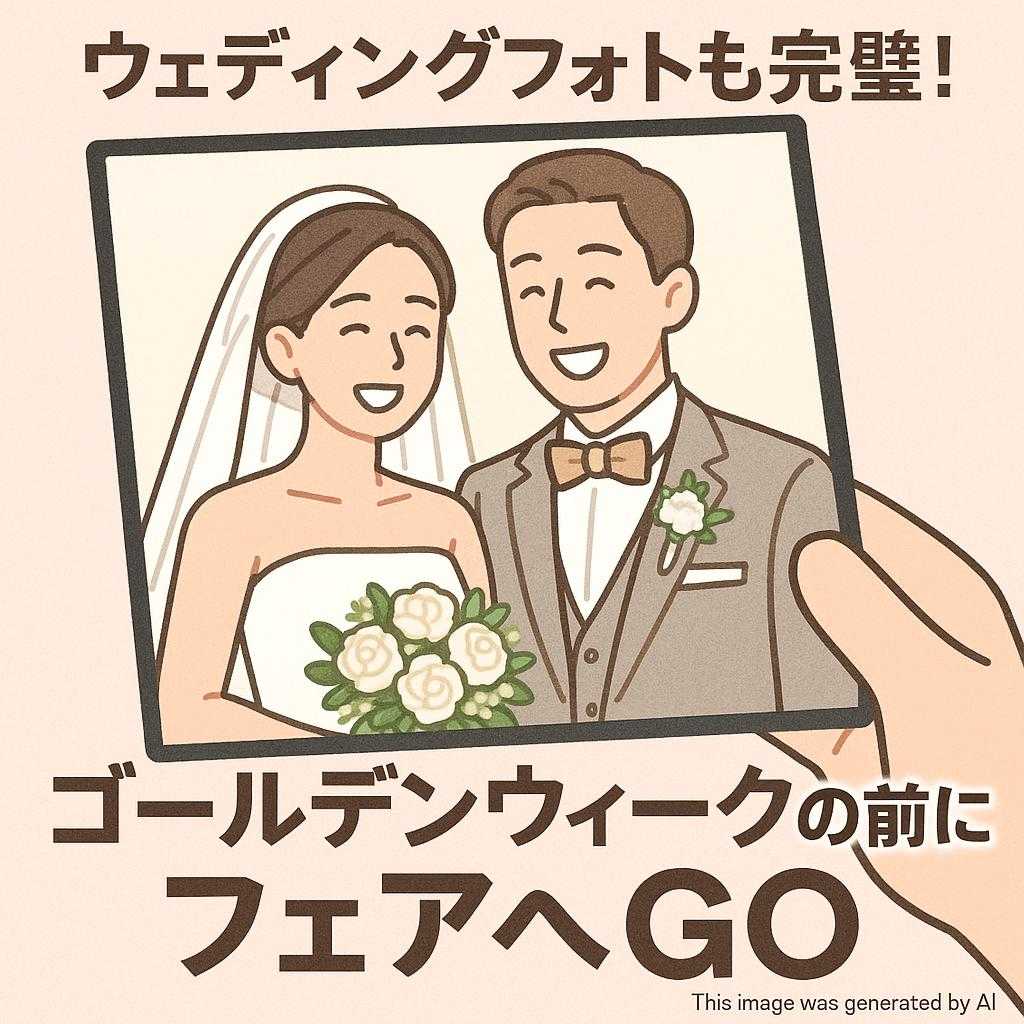 ウェディングフォトも完璧！ゴールデンウィークの前にフェアへＧＯ