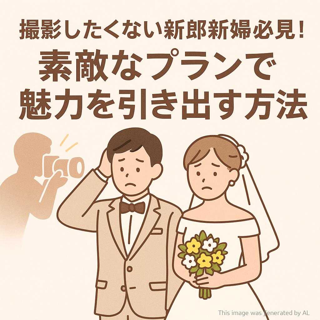 撮影したくない新郎新婦必見!素敵なプランで魅力を引き出す方法