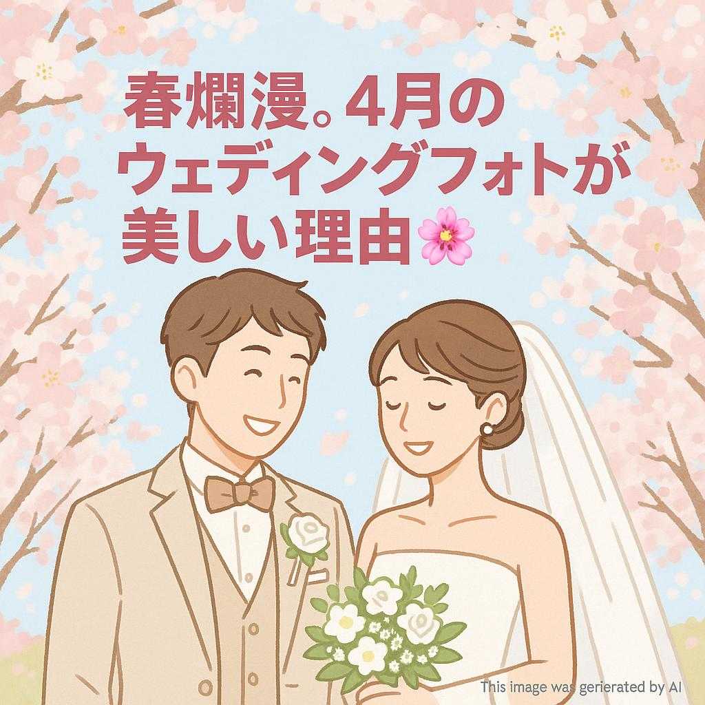 「春爛漫。4月のウェディングフォトが美しい理由🌸」