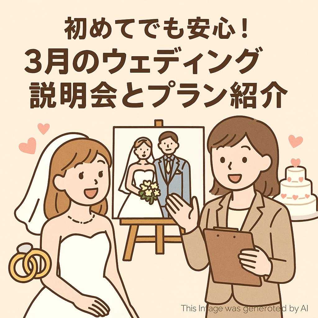 初めてでも安心! 3月のウェディング説明会とプラン紹介