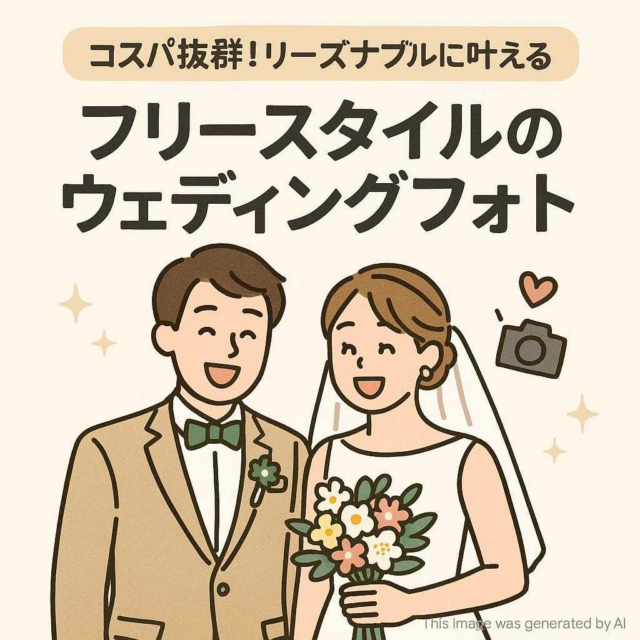 コスパ抜群！リーズナブルに叶えるフリースタイルのウェディングフォト