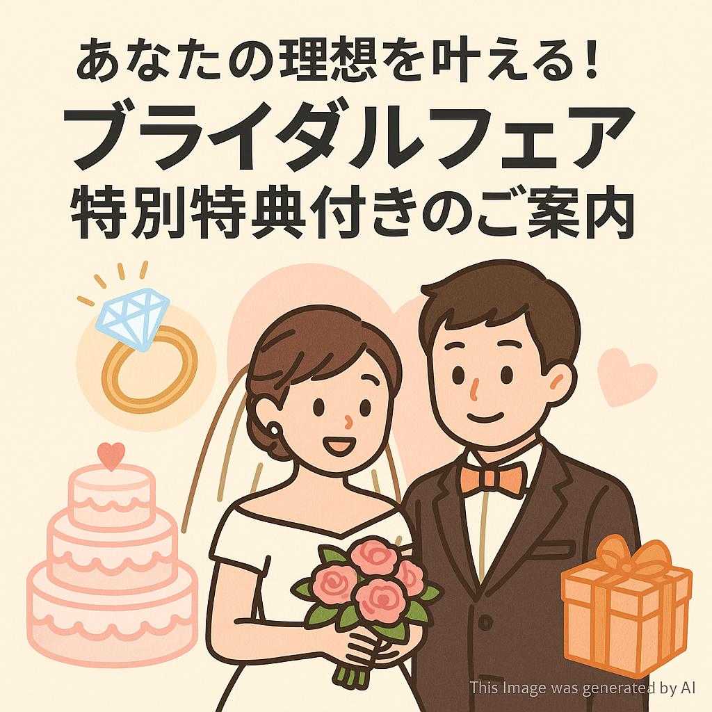 あなたの理想を叶える！ブライダルフェア・特別特典付きのご案内