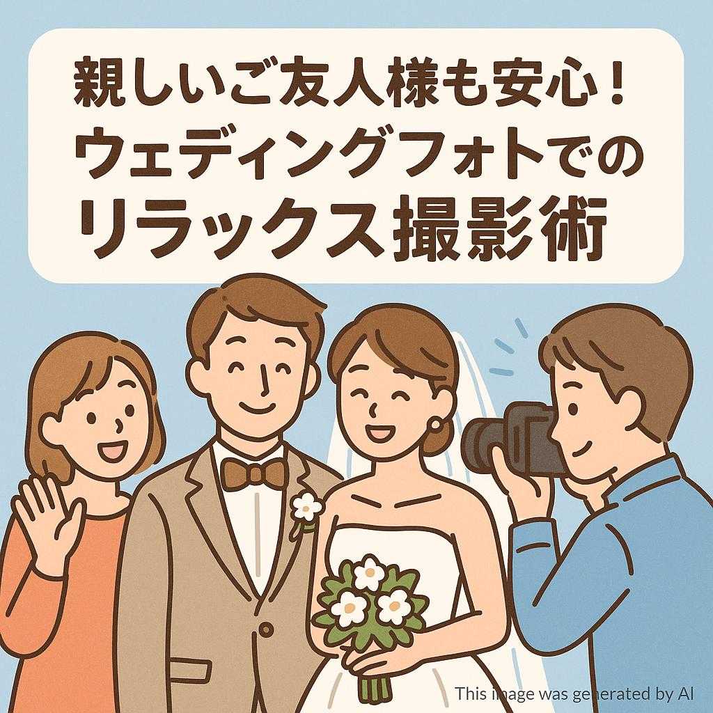 親しいご友人様も安心！ウェディングフォトでのリラックス撮影術