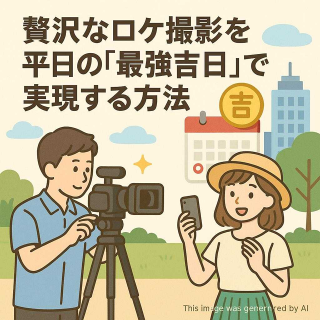 贅沢なロケ撮影を平日の『最強吉日』で実現する方法