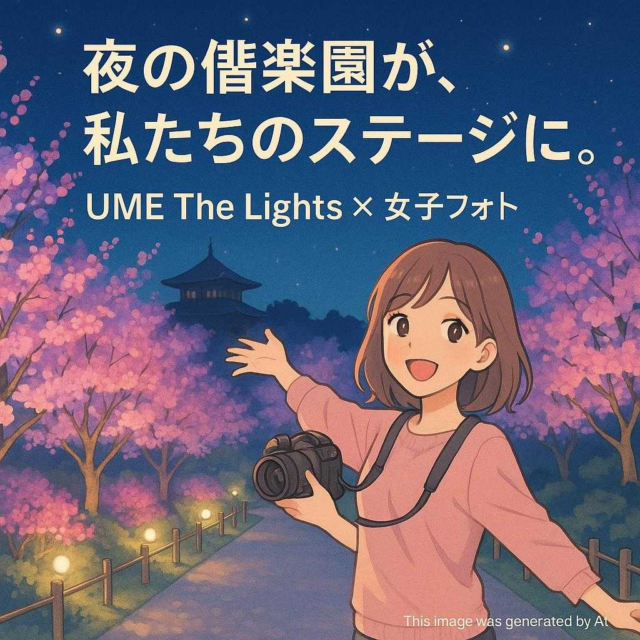 夜の偕楽園が、私たちのステージになる。  UME The Lights × 女子フォト