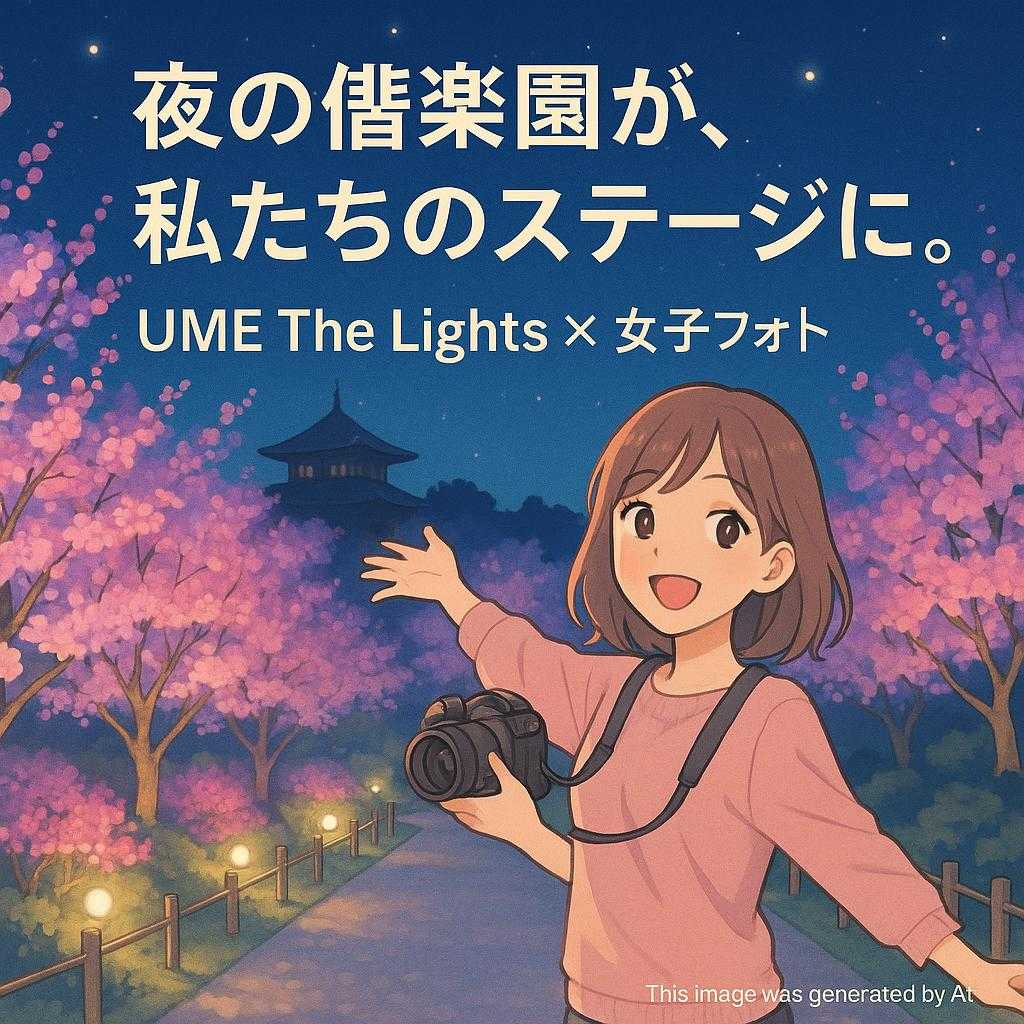 夜の偕楽園が、私たちのステージになる。  UME The Lights × 女子フォト