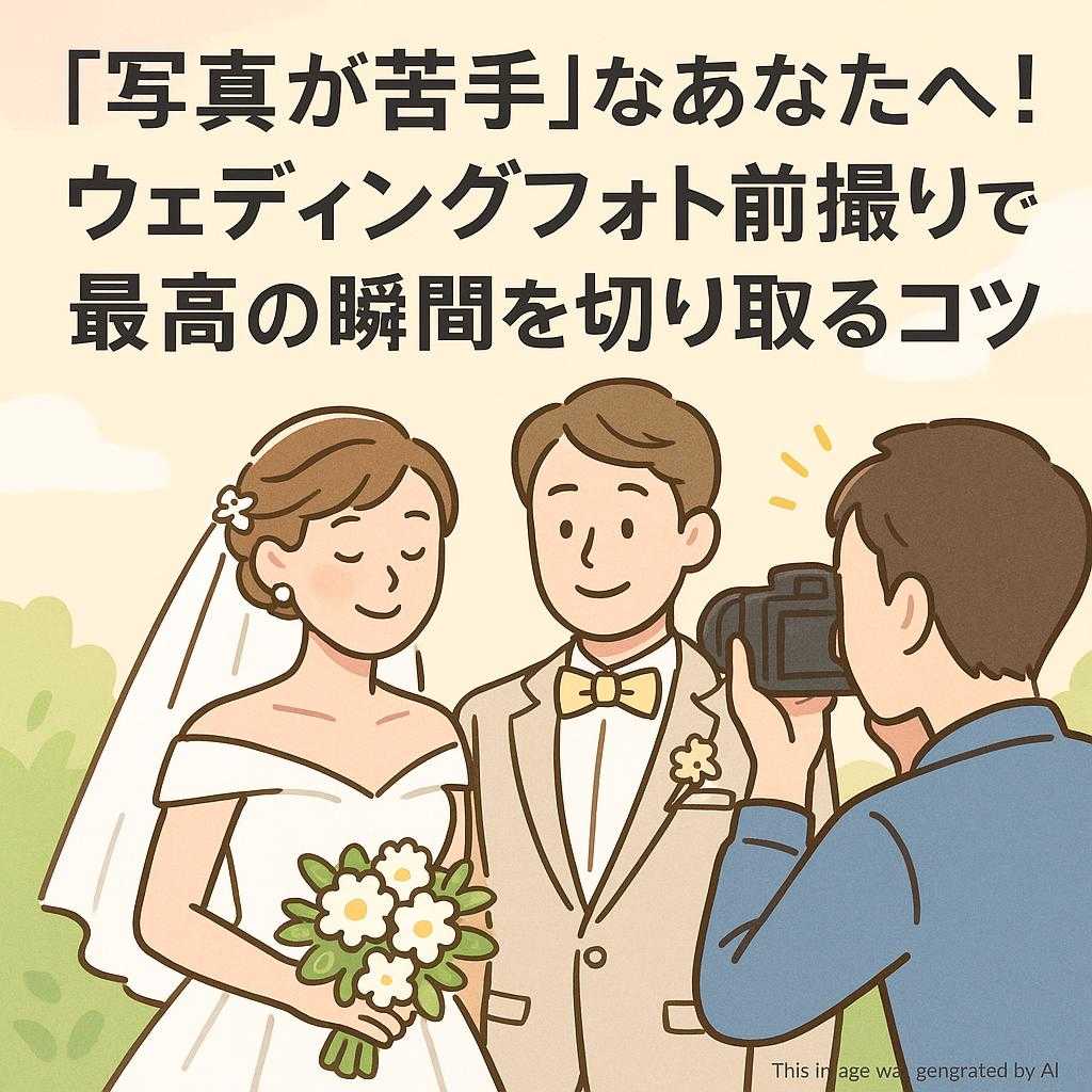『写真が苦手』なあなたへ!ウェディングフォト前撮りで最高の瞬間を切り取るコツ
