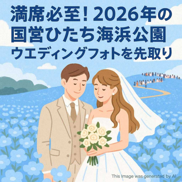 満席必至！2026年の国営ひたち海浜公園ウェディングフォトを先取り