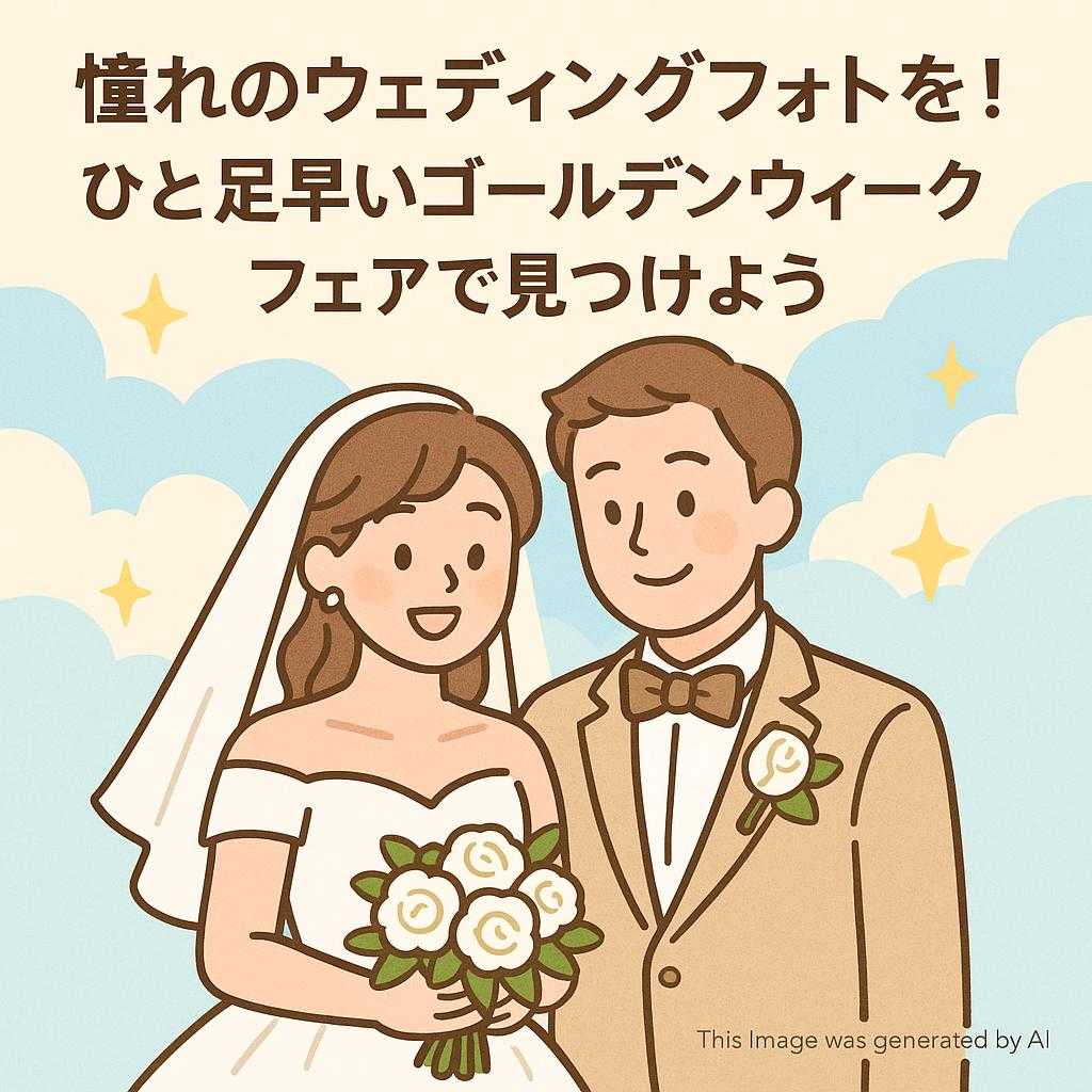 憧れのウェディングフォトを！ひと足早いゴールデンウィークフェアで見つけよう