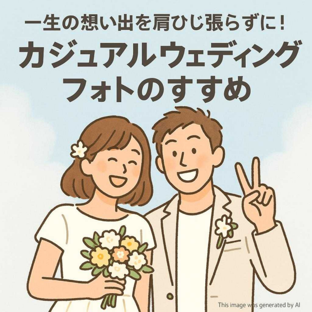 一生の想い出を肩ひじ張らずに！カジュアルウェディングフォトのすすめ