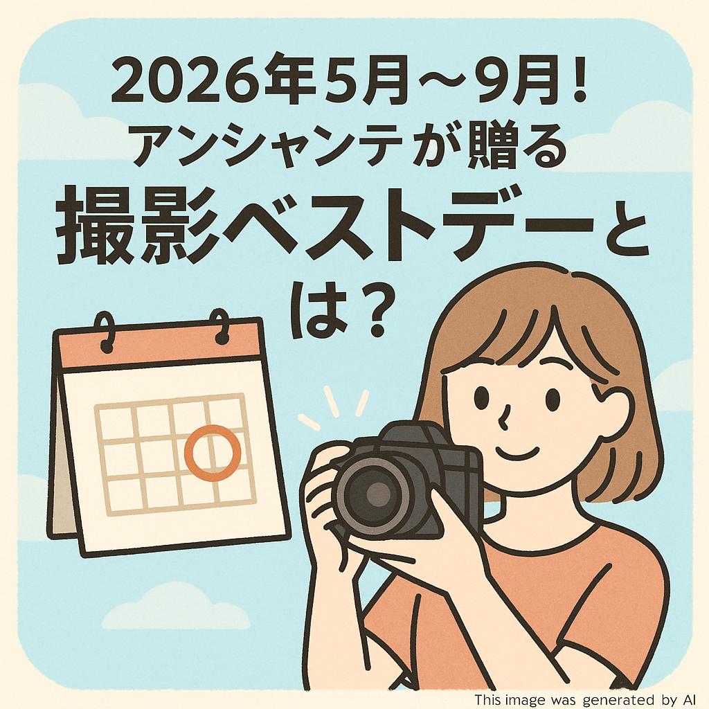 2026年5月〜9月！アンシャンテが贈る「撮影ベストデー」とは？