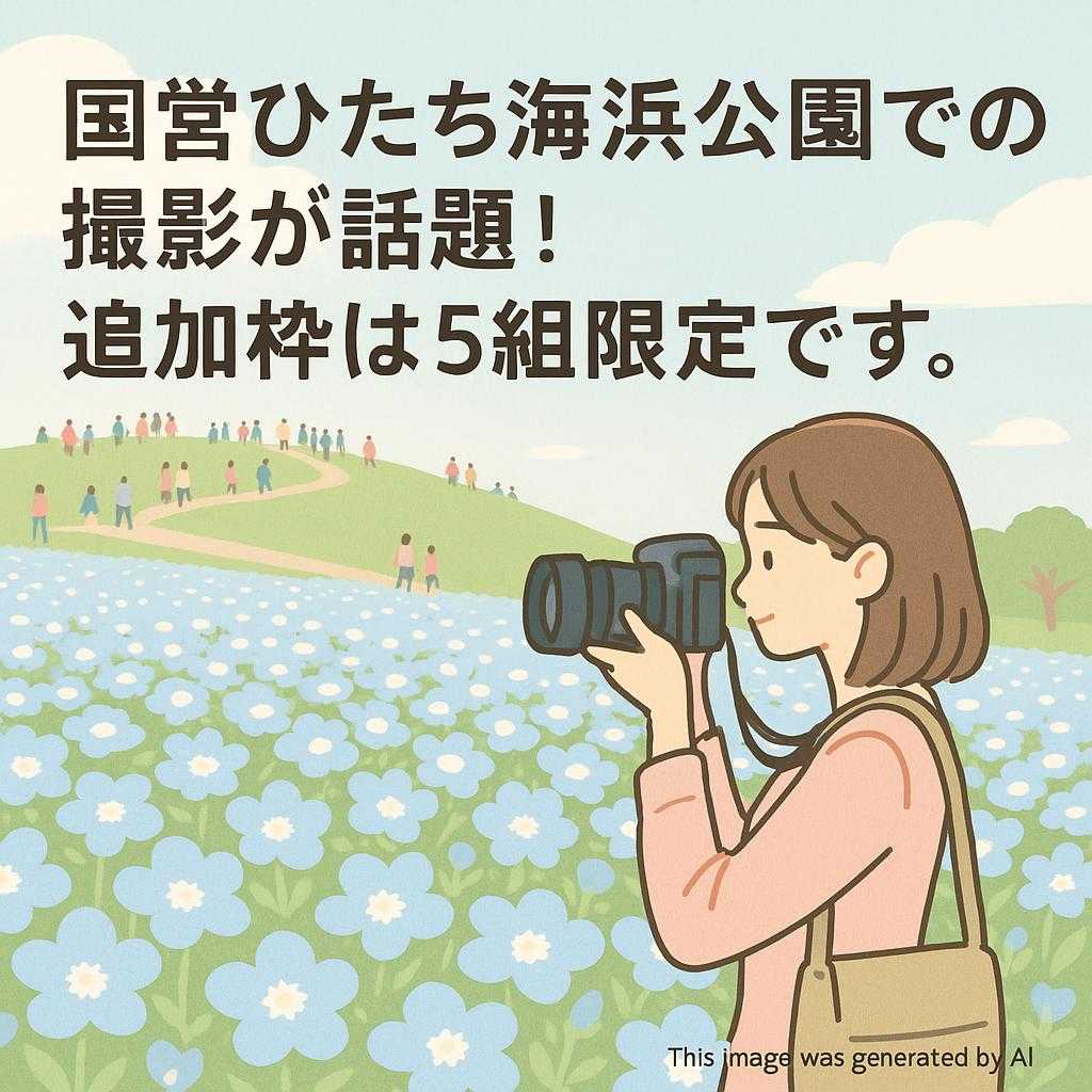 国営ひたち海浜公園での撮影が話題！追加枠は5組限定です