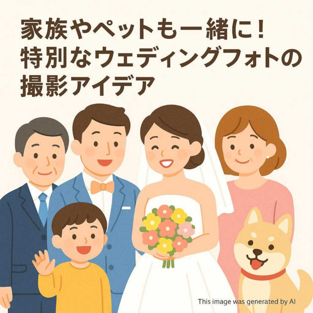家族やペットも一緒に！特別なウェディングフォトの撮影アイデア