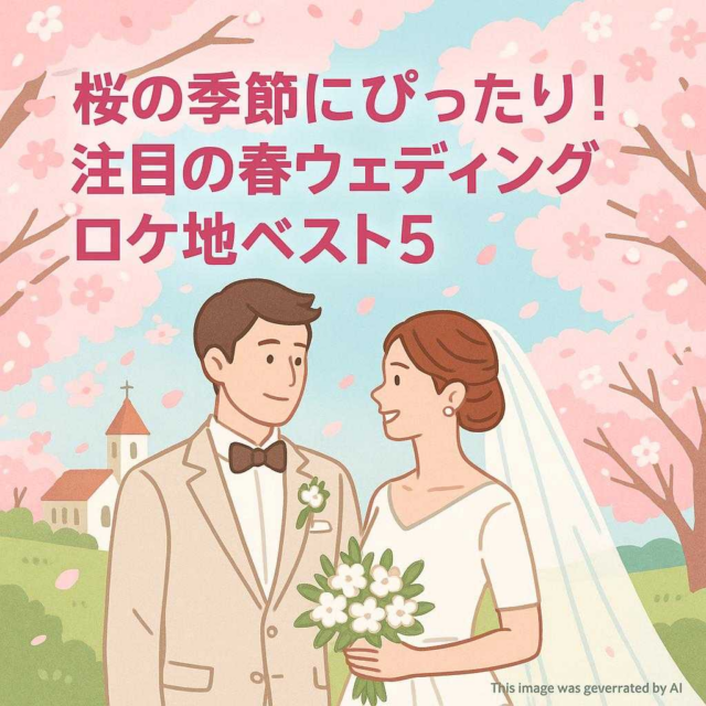 桜の季節にぴったり！注目の春ウェディングロケ地ベスト5