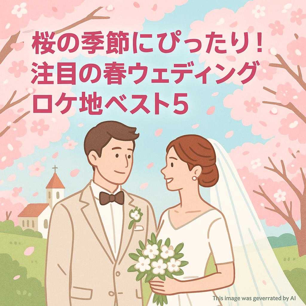 桜の季節にぴったり！注目の春ウェディングロケ地ベスト5