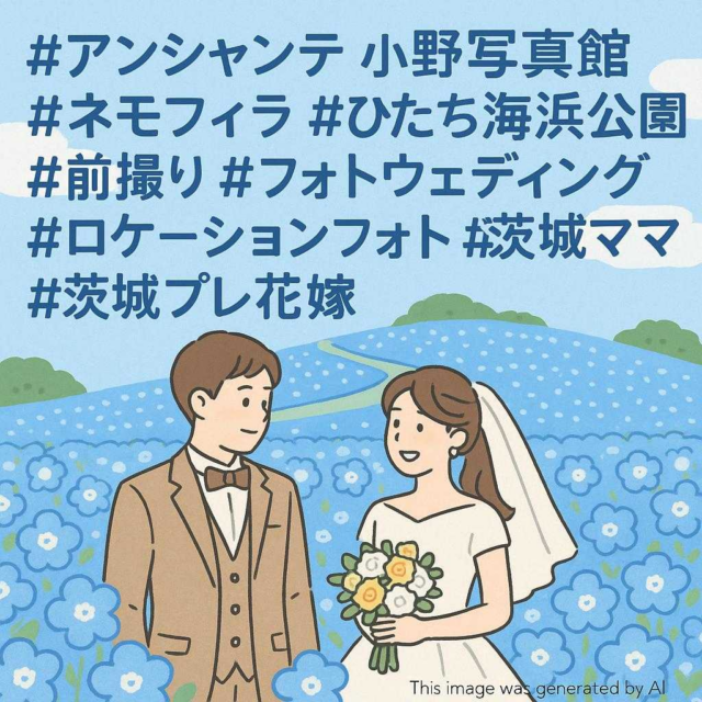 #アンシャンテ #小野写真館 #ネモフィラ #ひたち海浜公園 #前撮り #フォトウェディング #ロケーションフォト #茨城ママ #茨城プレ花嫁