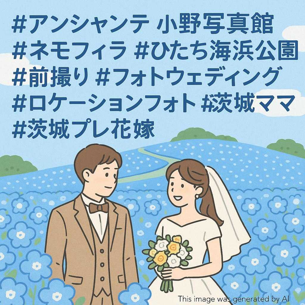 #アンシャンテ #小野写真館 #ネモフィラ #ひたち海浜公園 #前撮り #フォトウェディング #ロケーションフォト #茨城ママ #茨城プレ花嫁