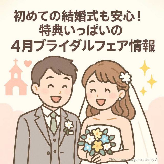 初めての結婚式も安心！特典いっぱいの4月ブライダルフェア情報