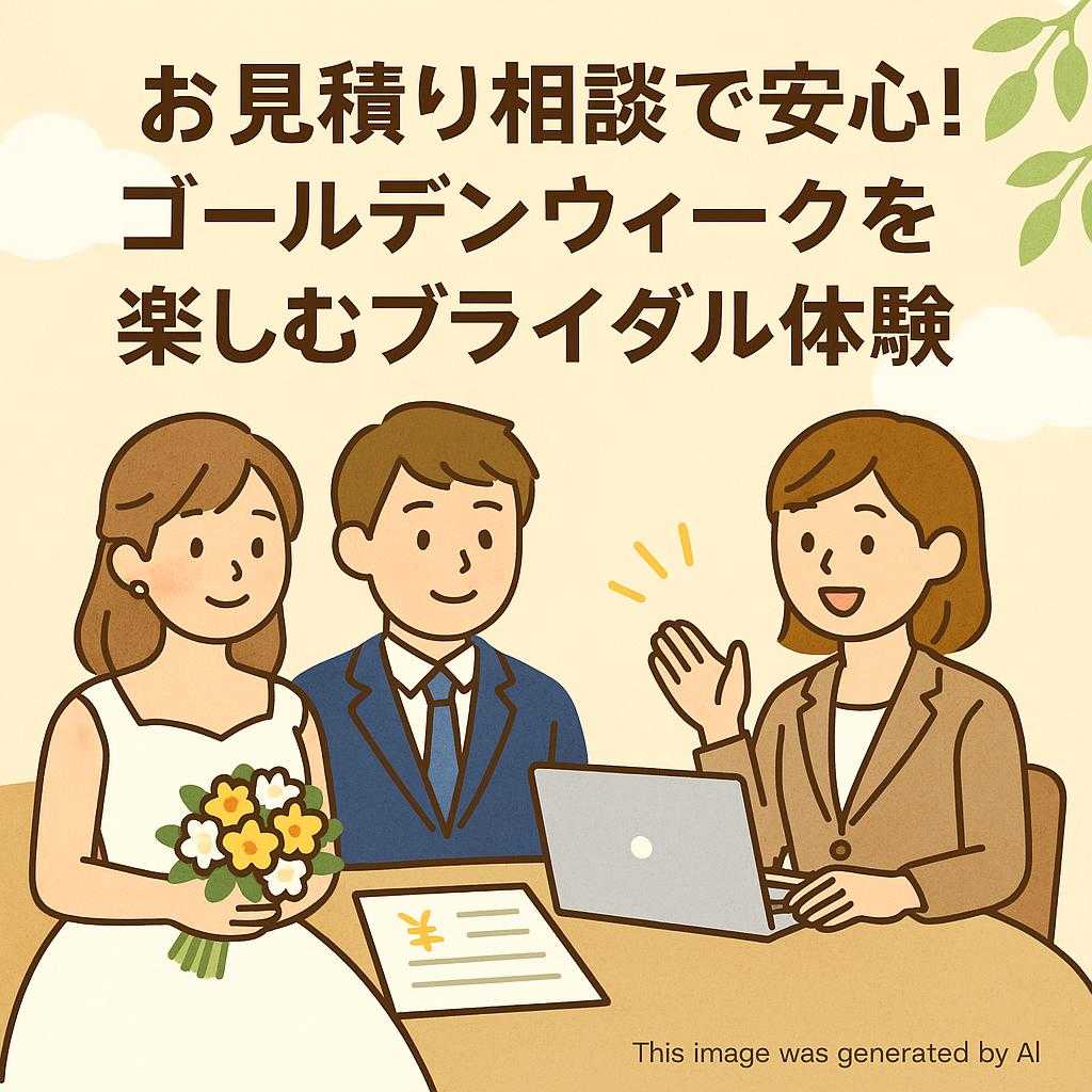 お見積り相談で安心！ゴールデンウィークを楽しむブライダル体験