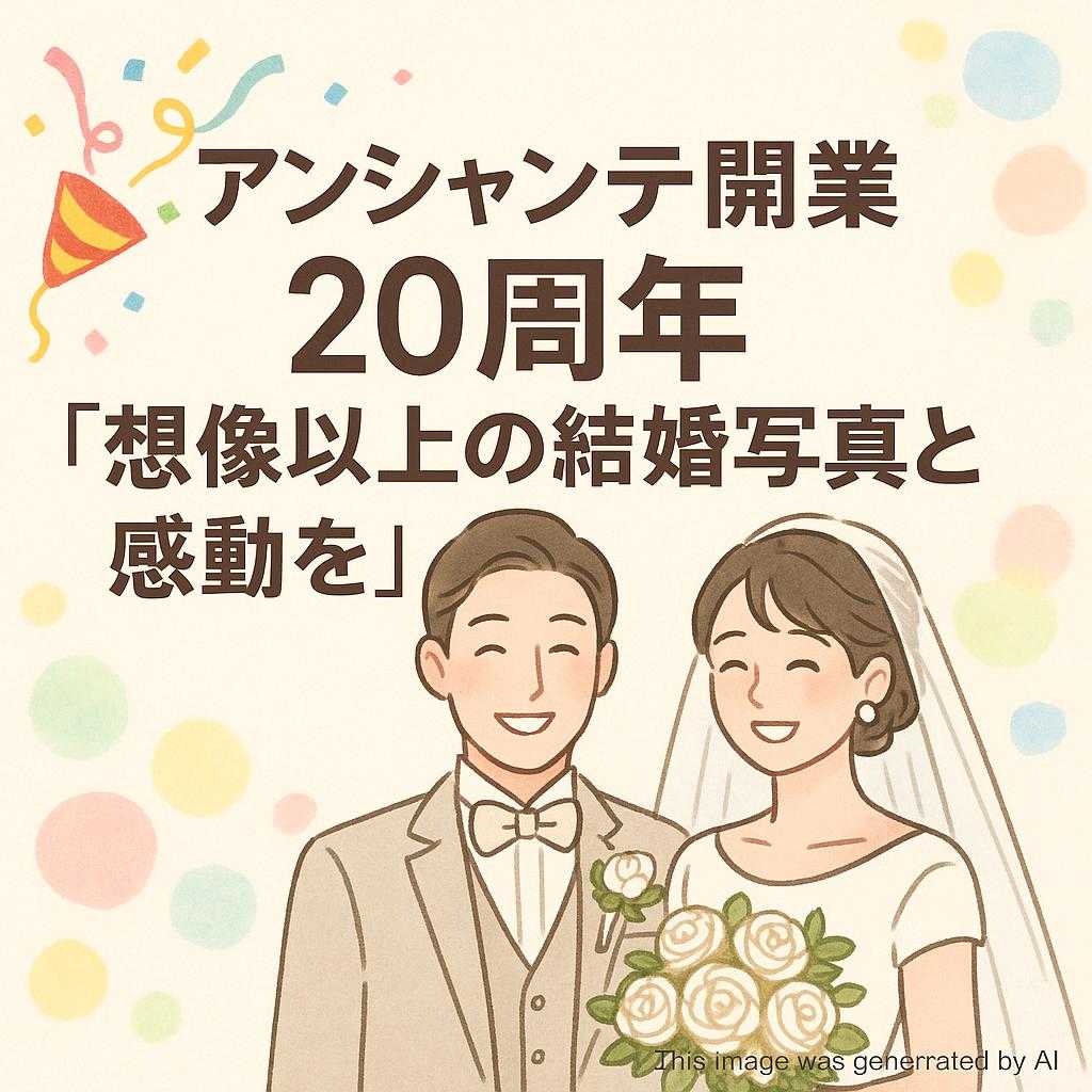 アンシャンテ開業20周年 “想像以上の結婚写真と感動を”