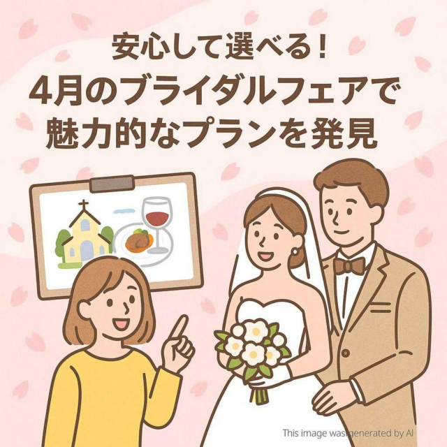 安心して選べる！4月のブライダルフェアで魅力的なプランを発見