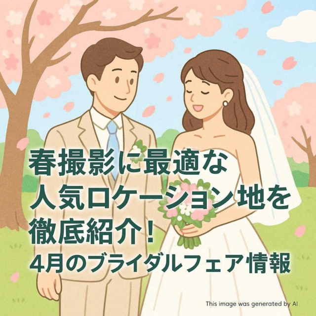春撮影に最適な人気ロケーション地を徹底紹介！4月のブライダルフェア情報