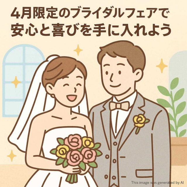 4月限定のブライダルフェアで安心と喜びを手に入れよう