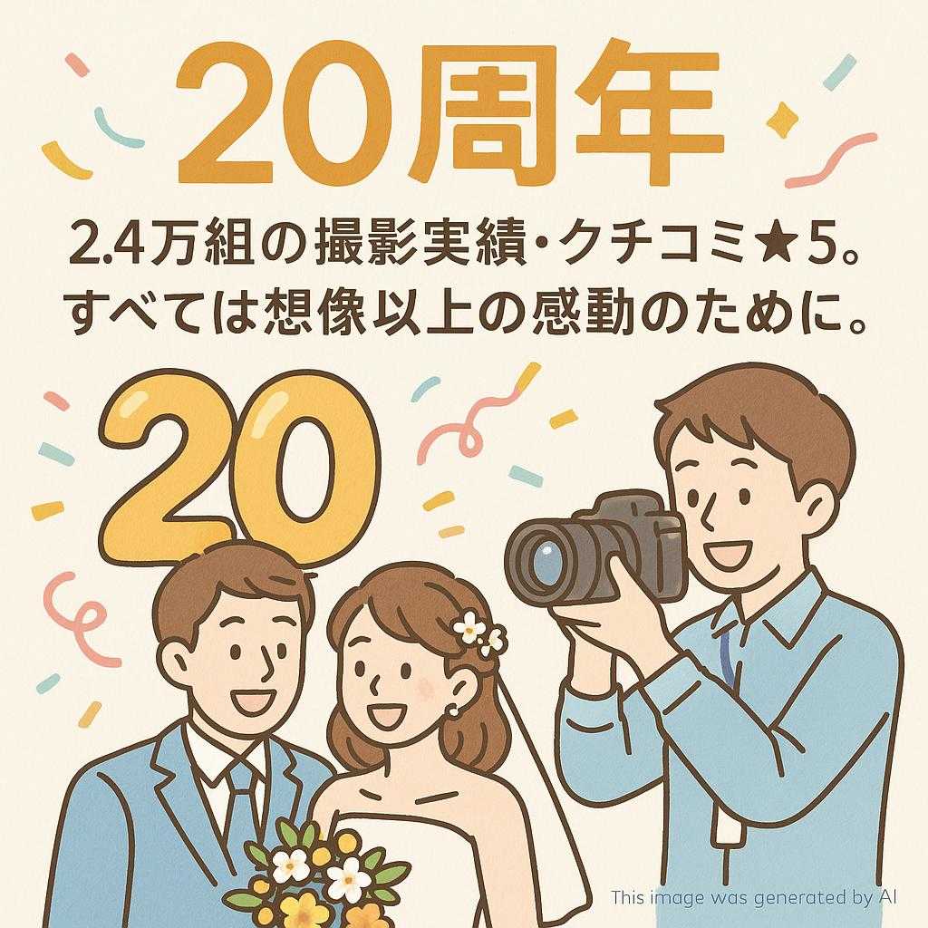 【20周年】2.4万組の撮影実績・クチコミ★5。すべては想像以上の感動のために。