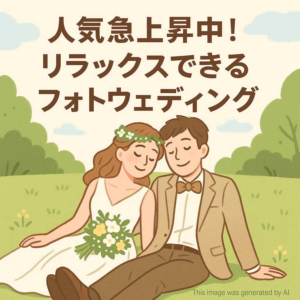 人気急上昇中！リラックスできるフォトウェディング